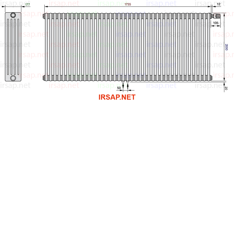 Радиатор IRSAP Tesi 52000/39 T52 CL 01